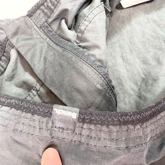 Bench Anorak Jacket Women's Small Black Hooded Full Zip Cotton Blend Windbreaker - Picture 5 of 9